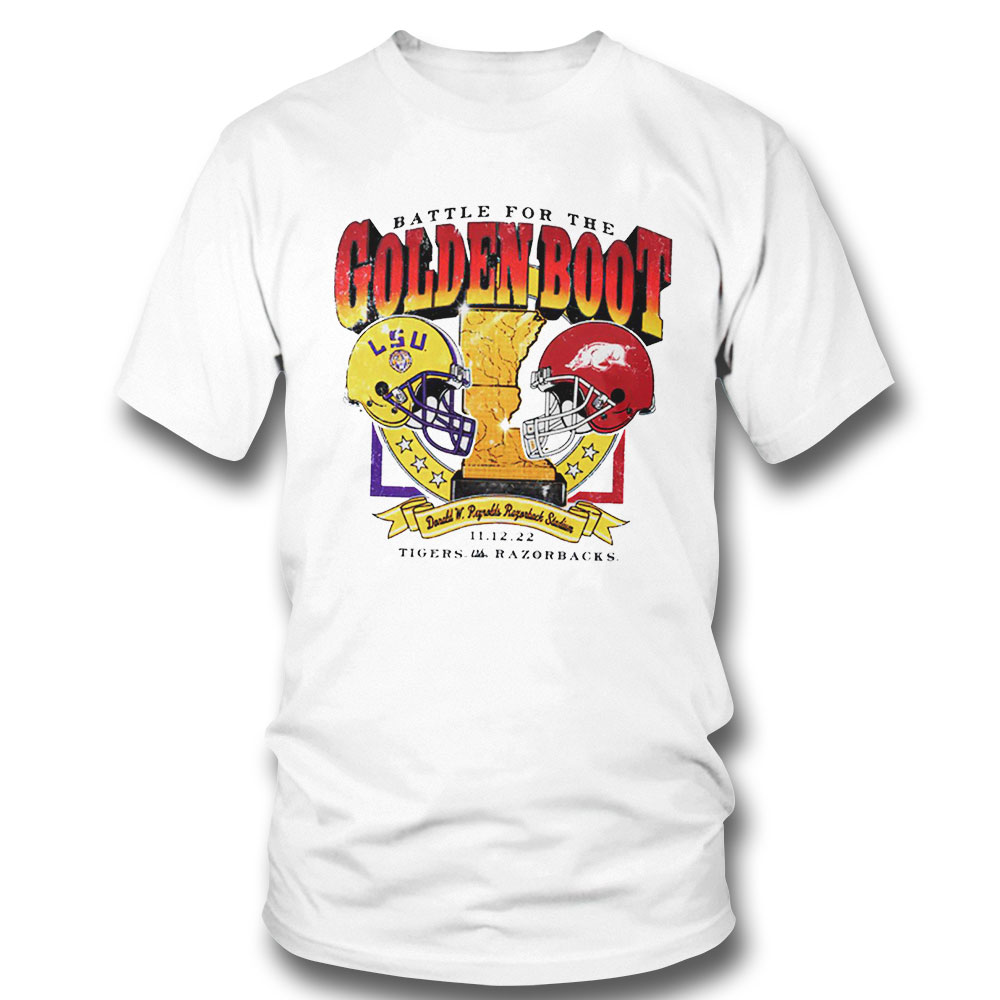 Lsu Tigers Vs Arkansas Razorbacks Battle For The Golden Boot 2022 Shirt