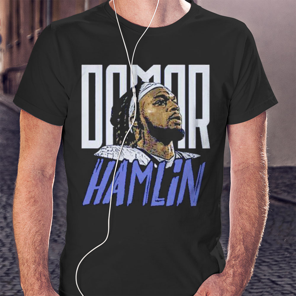 Damar Hamlin Buffalo Player Portrait Football Shirt