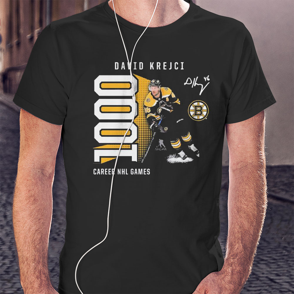 David Krejci Boston Bruins 1 000 Career Games Signatures Shirt