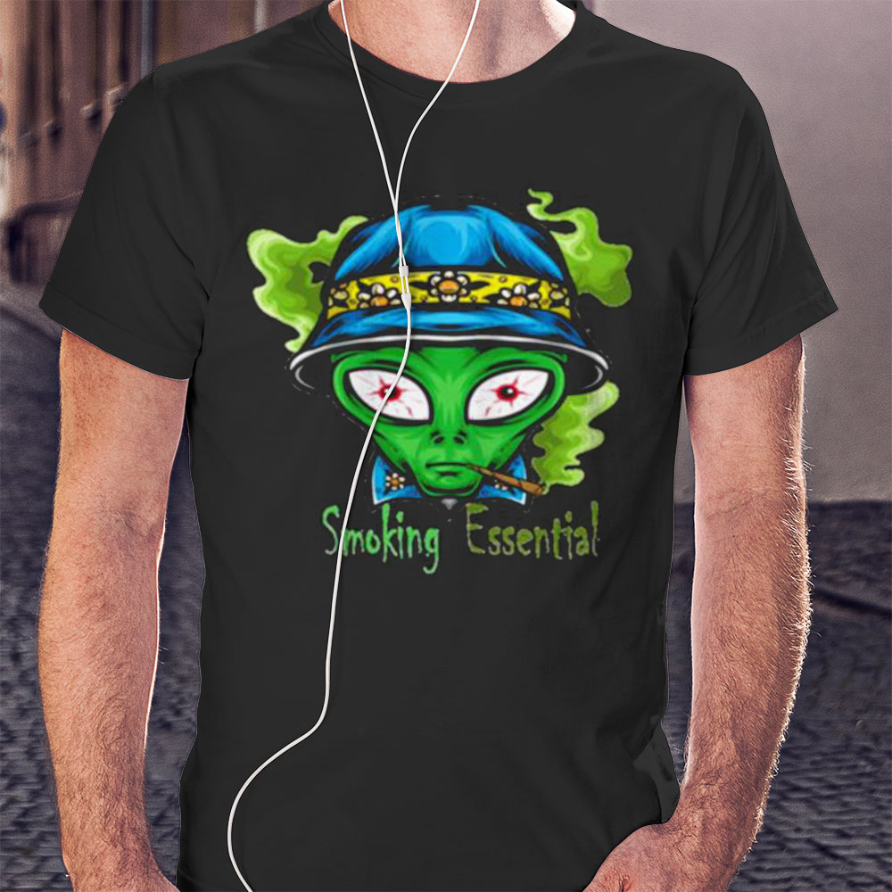 Funny Smoking Alien Shirt