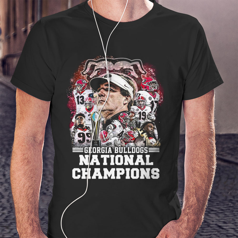 Georgia Bulldogs Team National Champions 2023 Firework Shirt