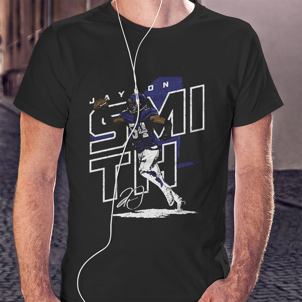 Jaylon Smith New York Giants Player Map Signature Shirt