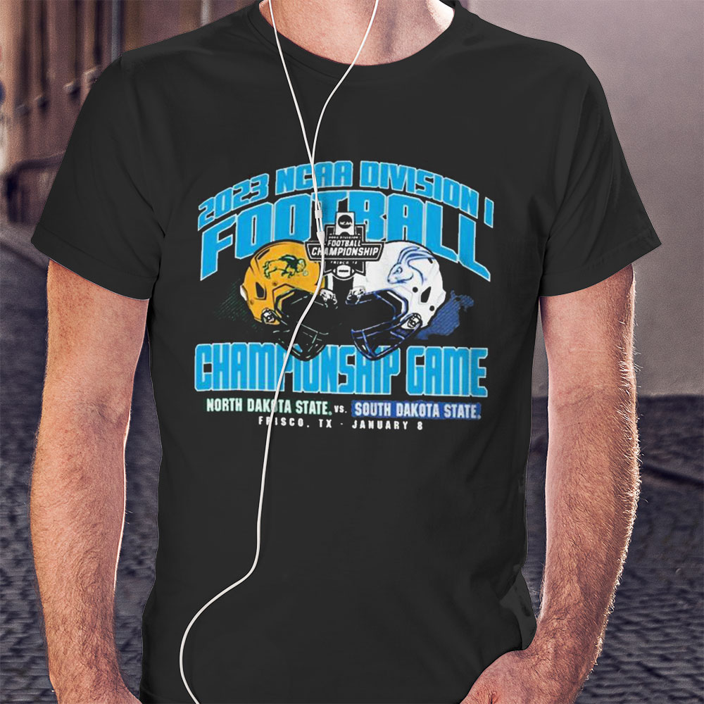 North Dakota State Vs South Dakota State 2023 Fcs Football Championship Game Helmet Shirt