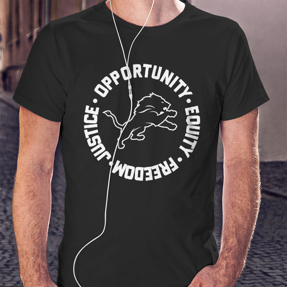 Opportunity Equity Freedom Justice Detroit Football Shirt Longsleeve