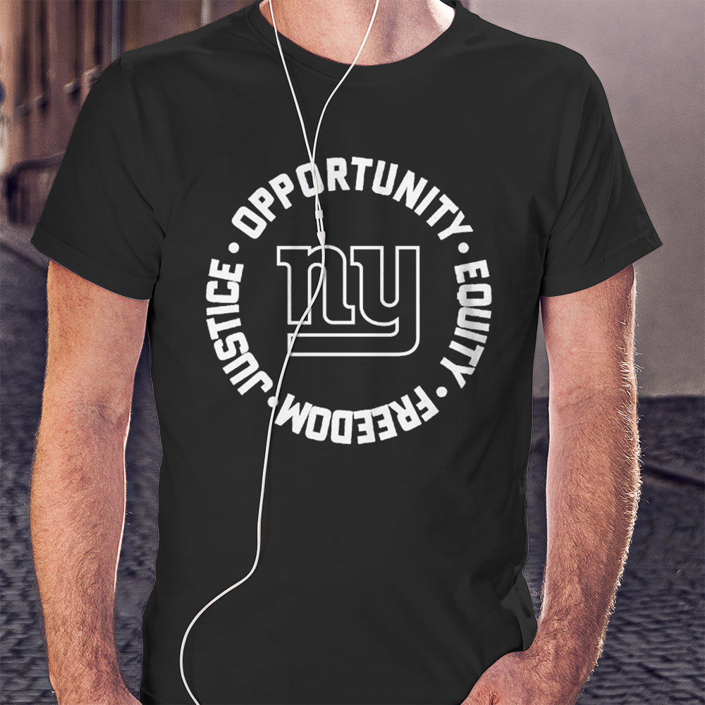 Opportunity Equity Freedom Justice New York Giants Football Shirt Longsleeve