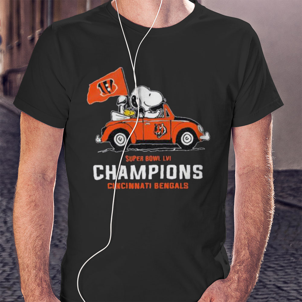 Snoopy Super Bowl Lvi Champions Cincinnati Bengals Shirt
