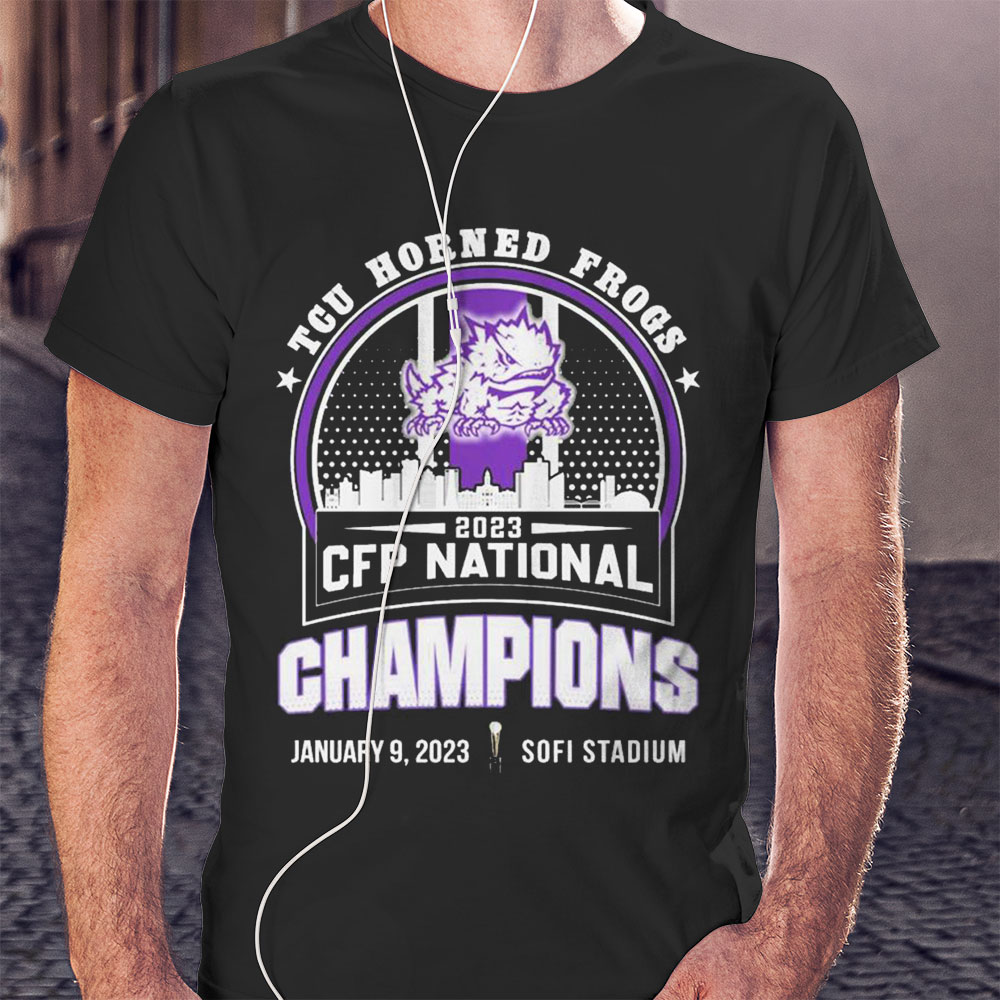 Tcu Horned Frogs 2023 Cfp National Champions Skyline Shirt