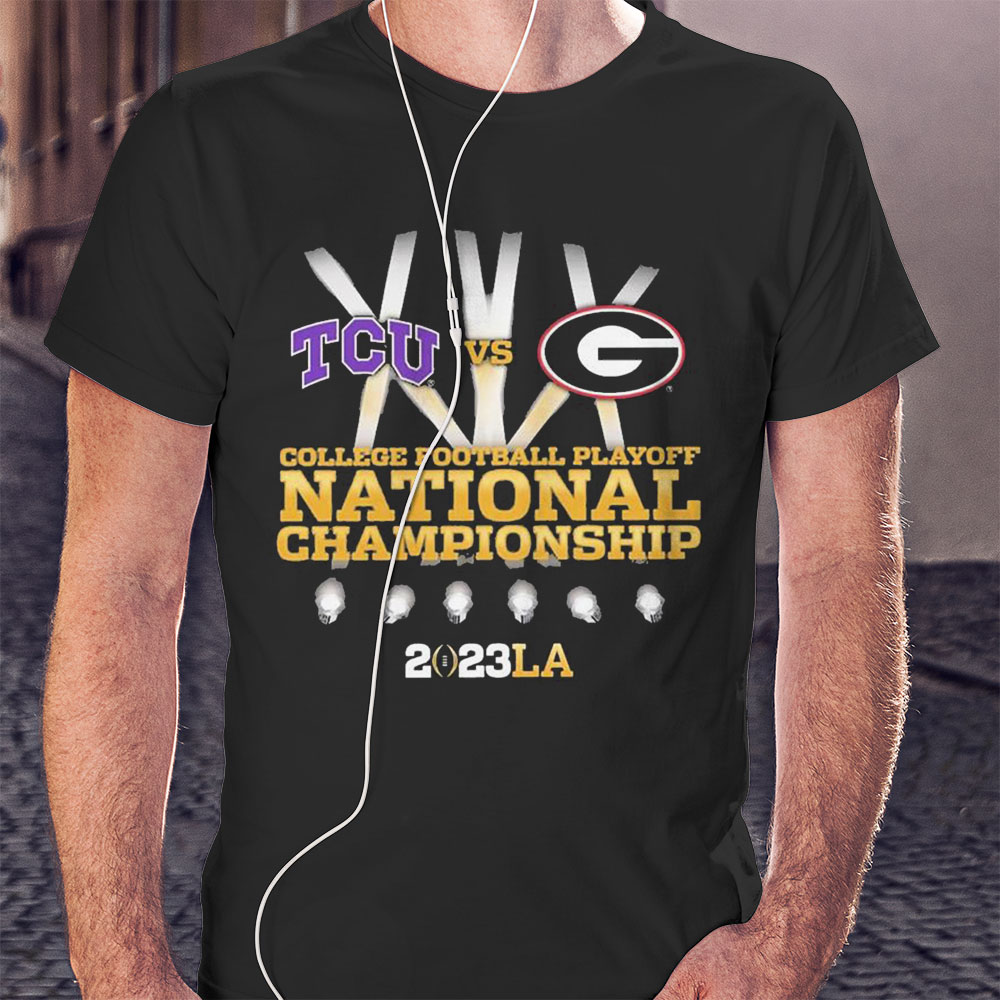 Tcu Vs Georgia College Football Playoff 2023 National Championship Game Spotlight Shirt