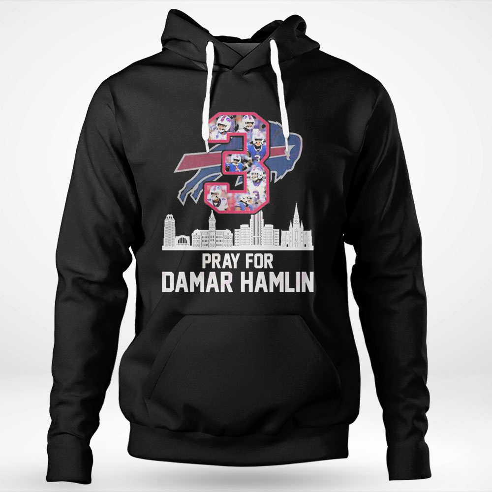 3 Pray For Damar Hamlin Buffalo Skyline Shirt Longsleeve