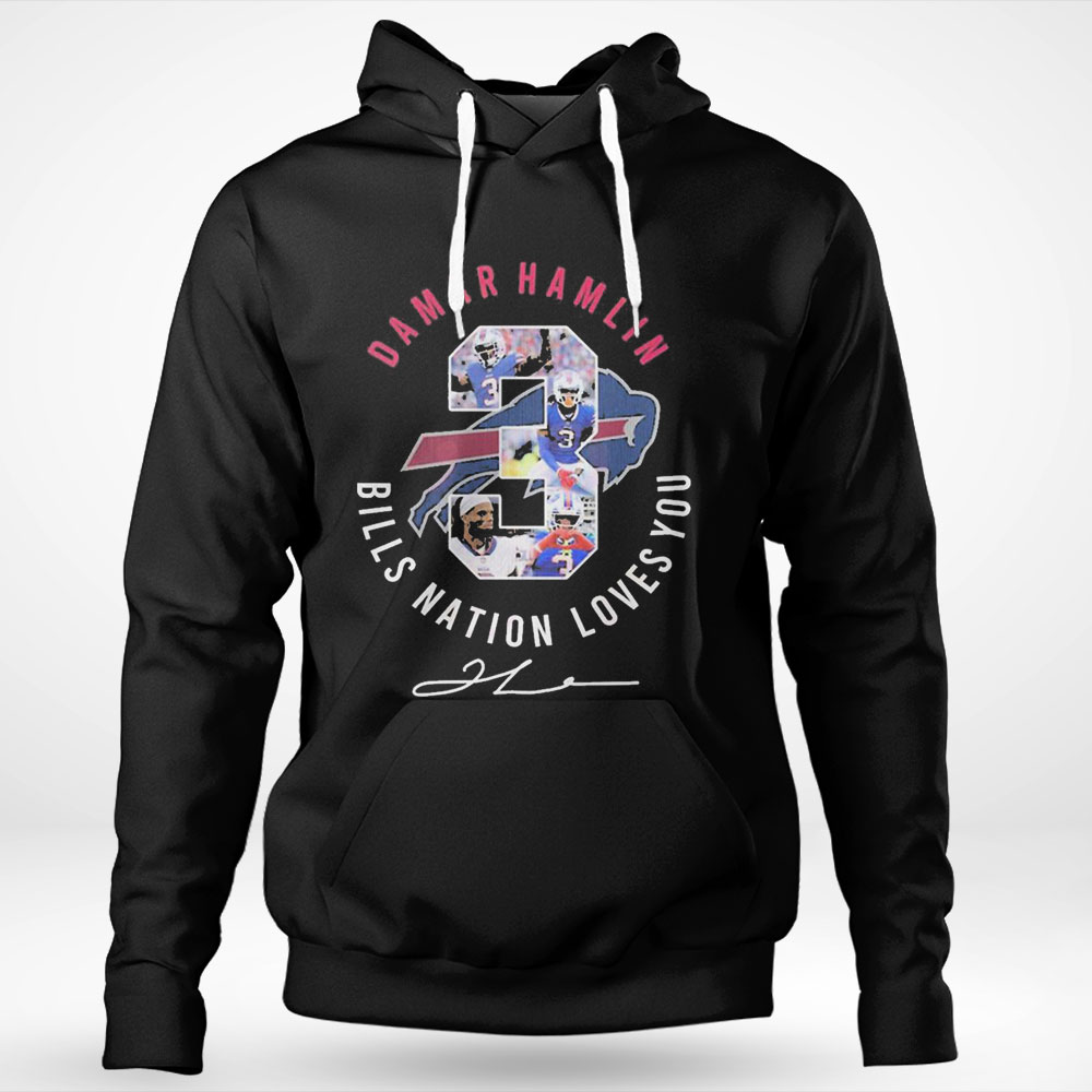 Damar Hamlin 3 Bills Nation Loves You Signature Shirt
