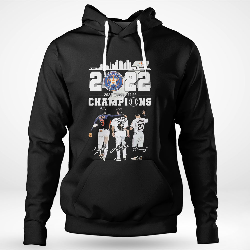 Houston Astros 2022 World Series Champions Jose Altuve Jeremy Pena And Justin Verlander Signatures Shirt