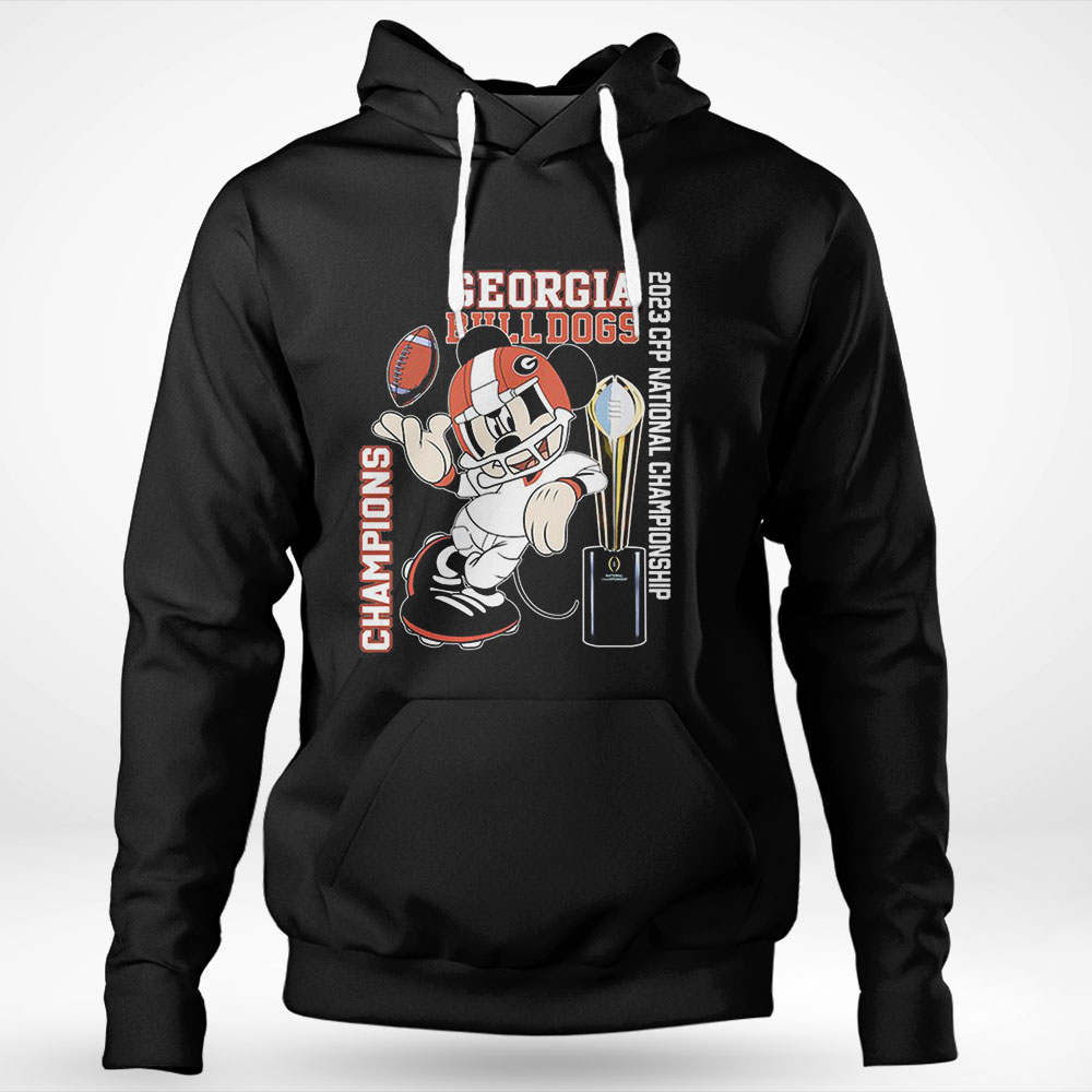 Mickey Mouse Georgia Bulldogs 2023 Cfp National Championship Champions Shirt