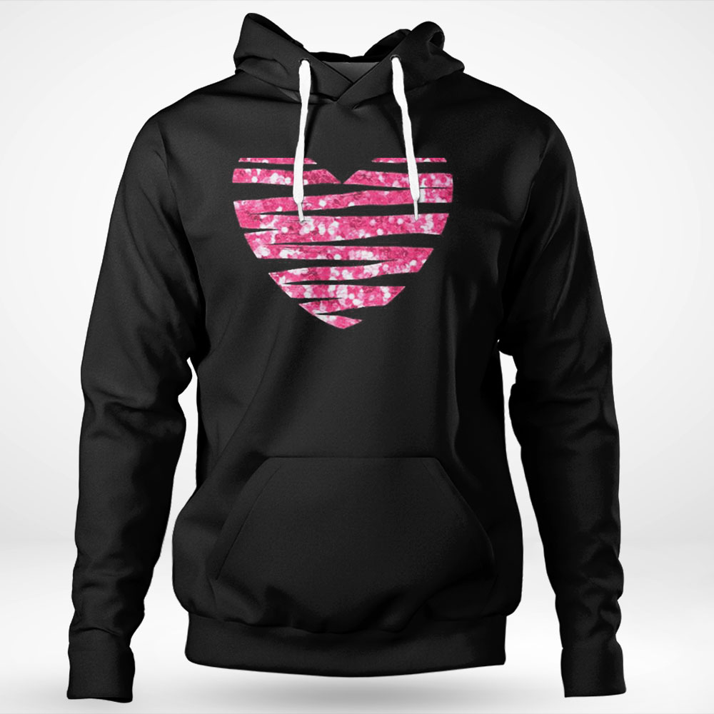Pink Glitter Heart Cute Gift Shirt Hoodie