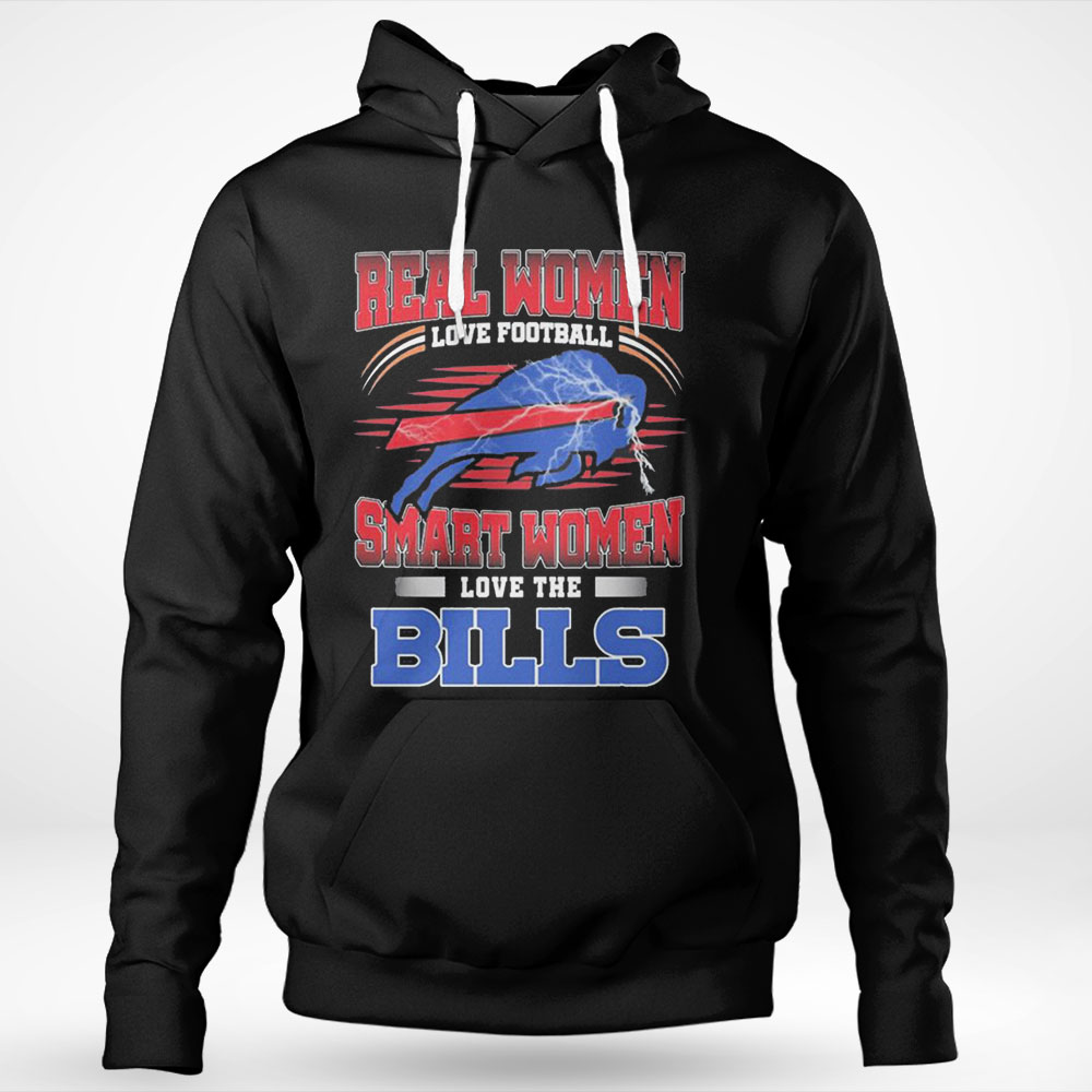 Real Women Love Football Smart Women Love The Bills Logo Signatures Shirt