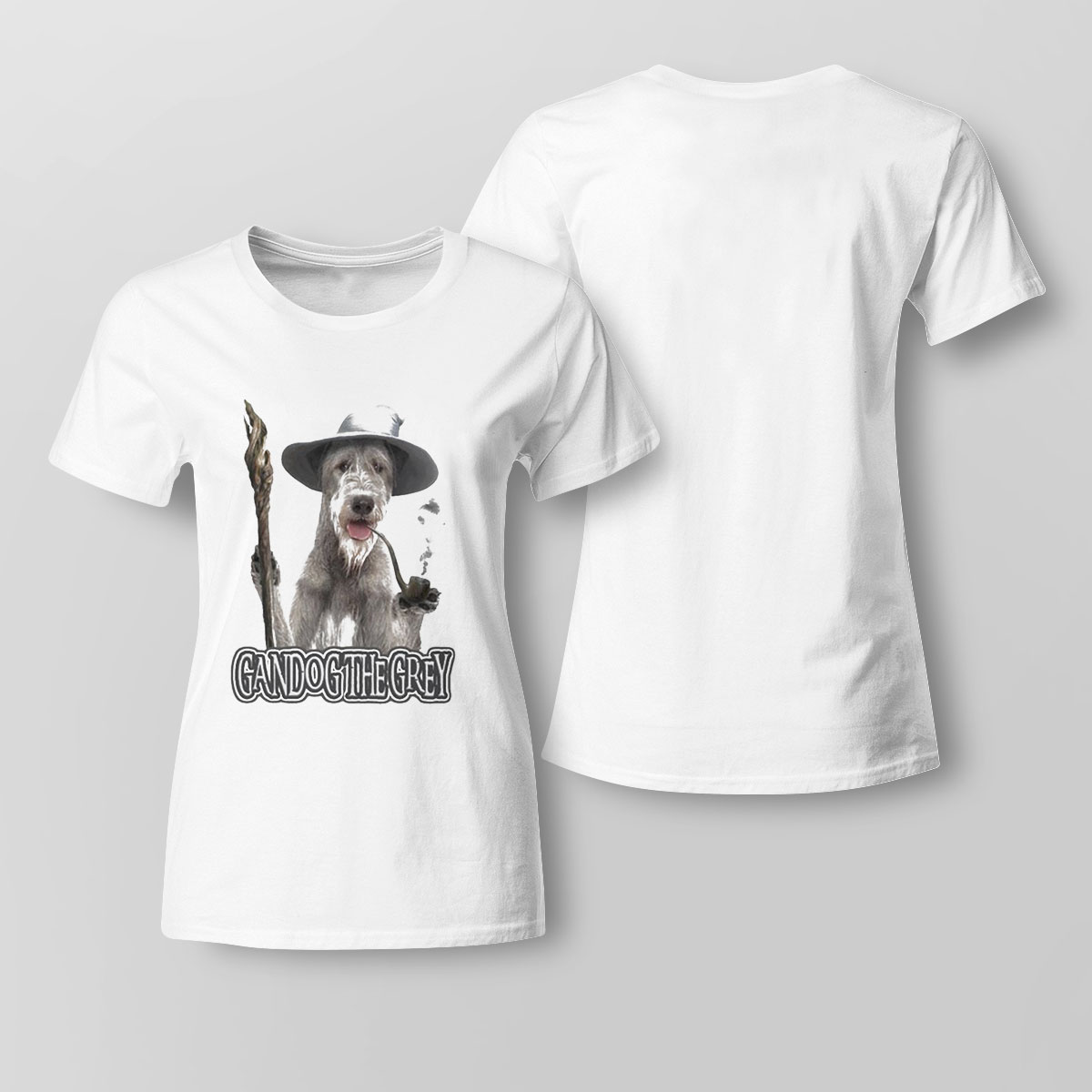 Gandog The Grey Light Grey Text Shirt Hoodie