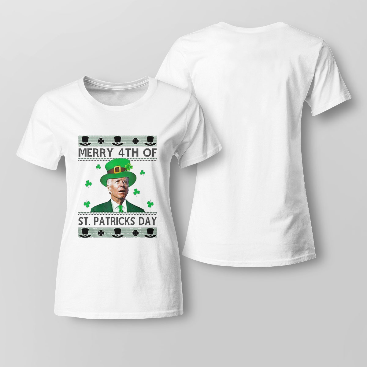 Merry 4th Of St Patricks Day Funny Confused Joe Biden Shirt Hoodie