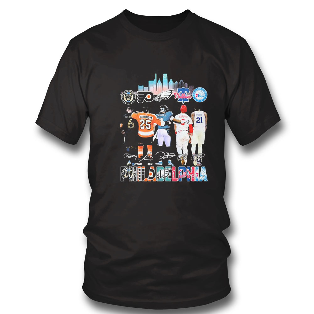 Philadelphia City Team Gazdag Riemsdyk Hurts Harper Embiid Signature Shirt Ladies Tee