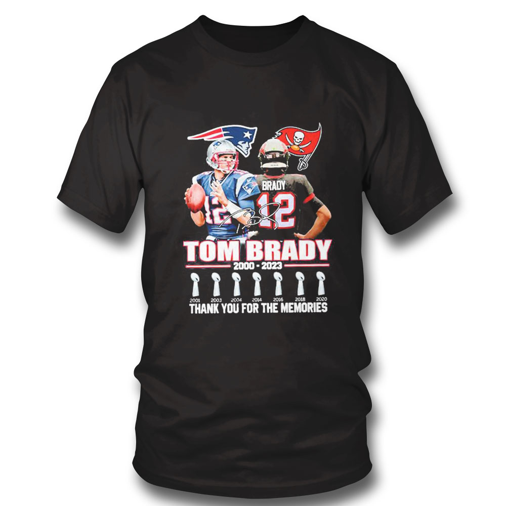 Tom Brady 2000 2023 Thank You For The Memories Shirt Ladies Tee