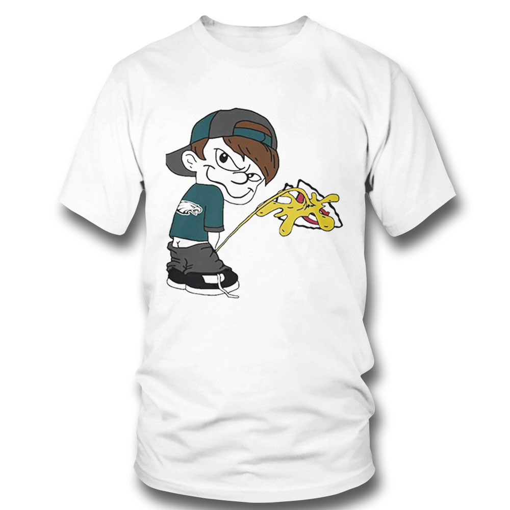 Calvin Philadelphia Eagles Pee On Kansas City Chiefs Super Bowl Lvii 2023 Shirt Ladies T-shirt