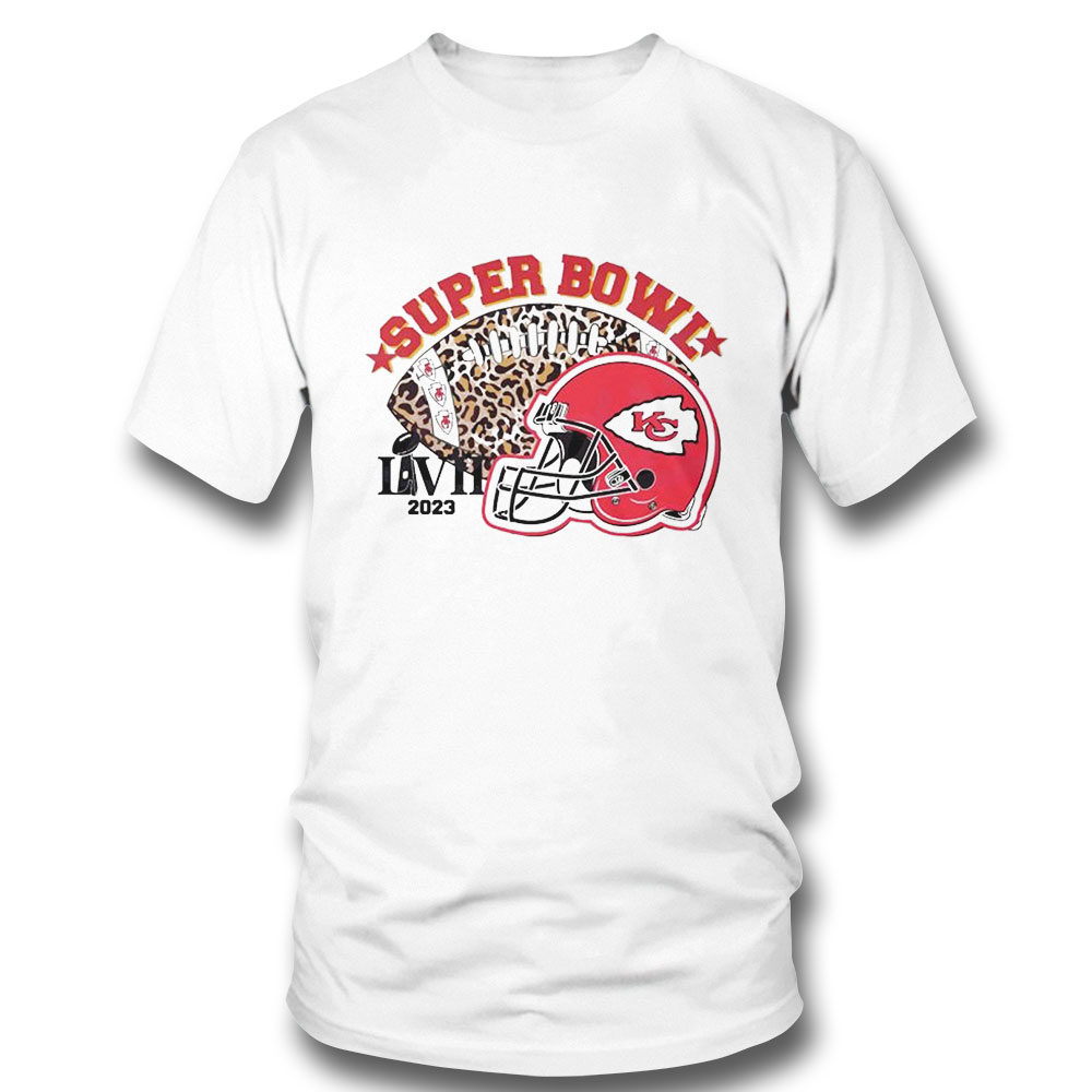 Chiefs Leopard Print Gameday Super Bowl 2023 Football Shirt Ladies Tee
