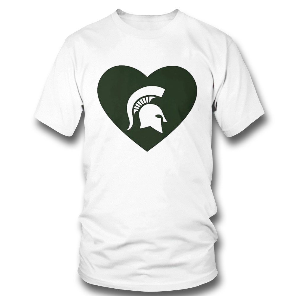 Heart Love Michigan State Spartan Strong Shirt Hoodie