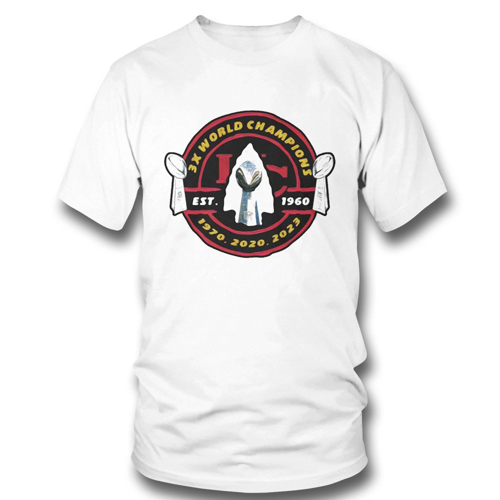 Kansas City Chiefs 3x World Champions 1970 2020 2023 Shirt