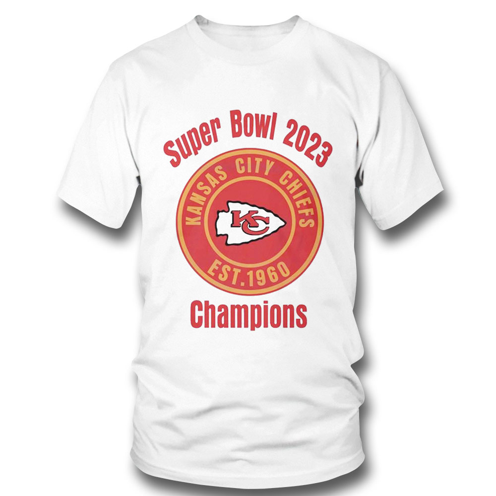 Kansas City Chiefs Est 1960 Super Bowl 2023 Champions Shirt Ladies Tee