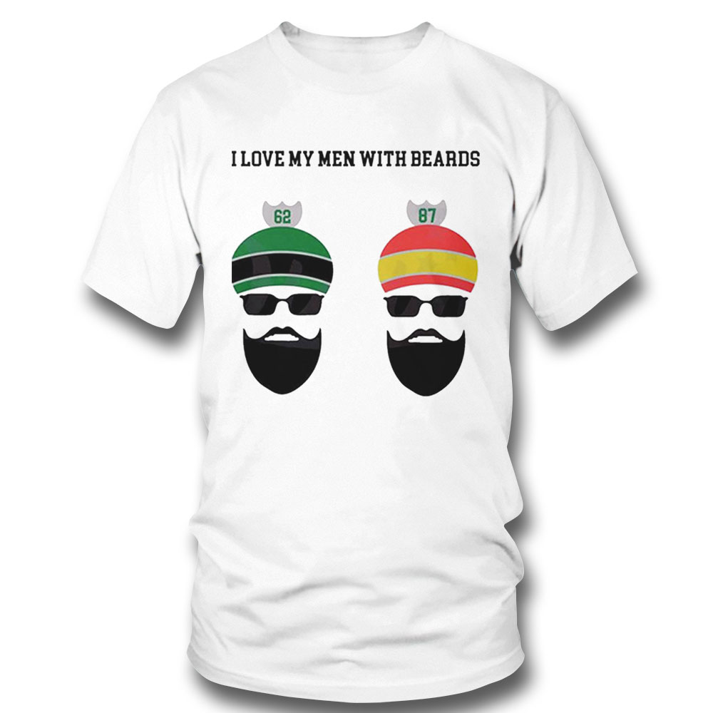 Kelce Brothers I Love My Men With Beards Shirt Ladies Tee