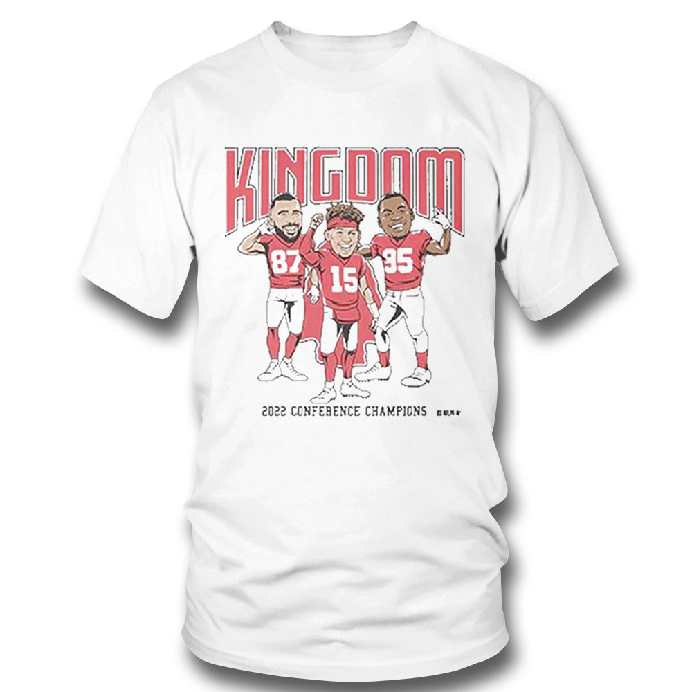 Kingdom Kansas City Chiefs 2022 2023 Conference Champions Caricatures Shirt Longsleeve