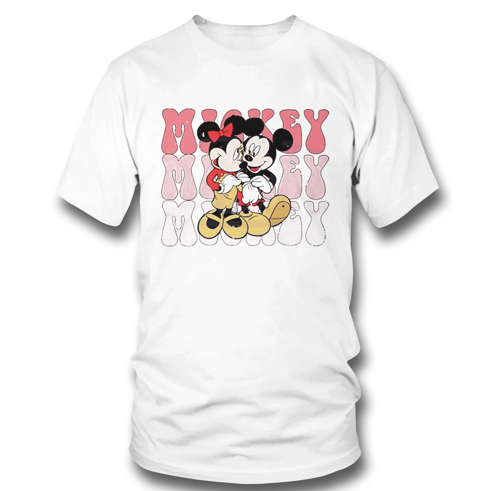 Mickey And Minnie Valentines Day Disney Couple Shirt Ladies Tee