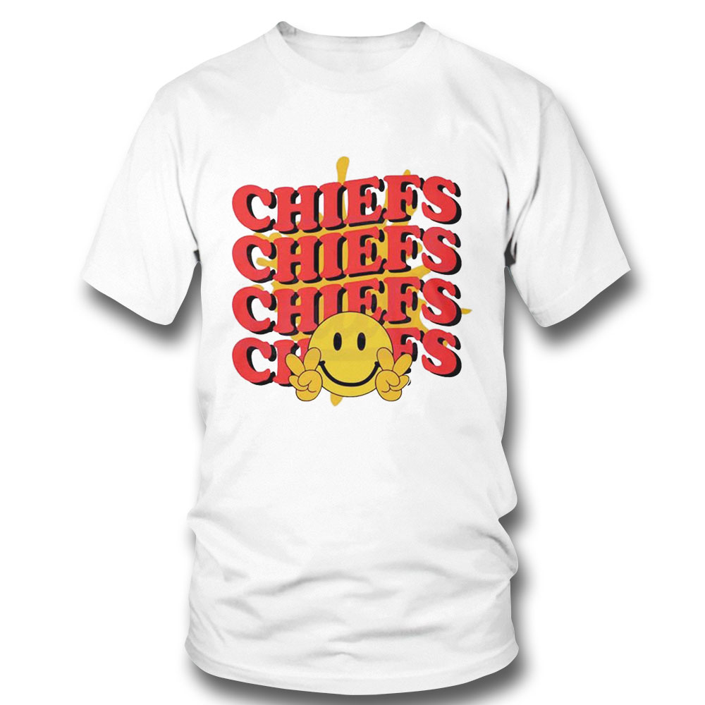 Smiley Face Chiefs Funny Chiefs Fans Shirt Ladies Tee