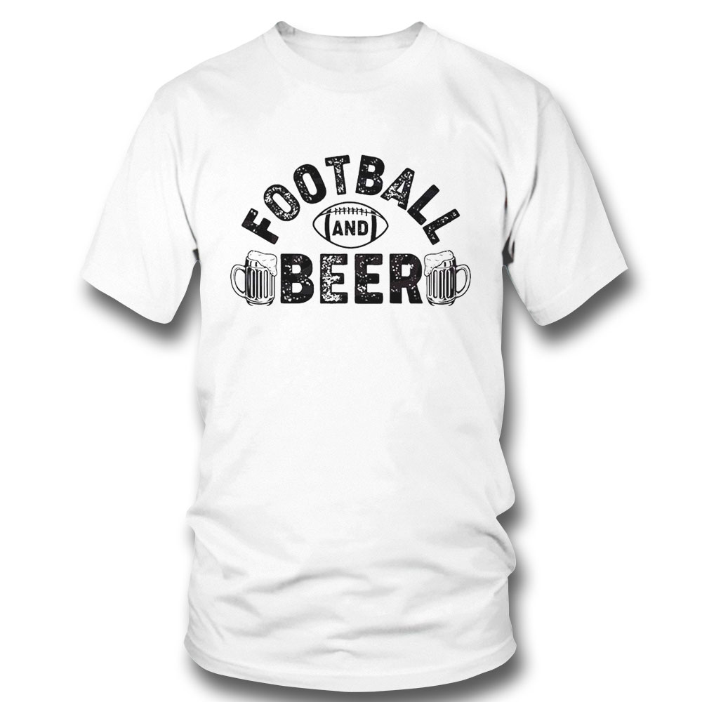 Super Bowl Football And Beer Shirt Ladies Tee