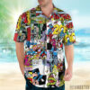 Jla Vs Avengers Comics Interview 1983 Cover By George Pérez Hawaiian Shirt Short Sleeve Button Up