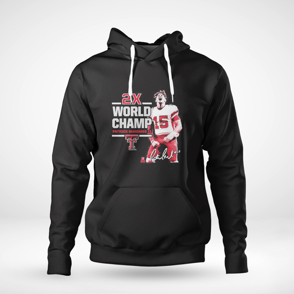 2x World Champ Patrick Mahomes Ii Texas Tech Signature Shirt