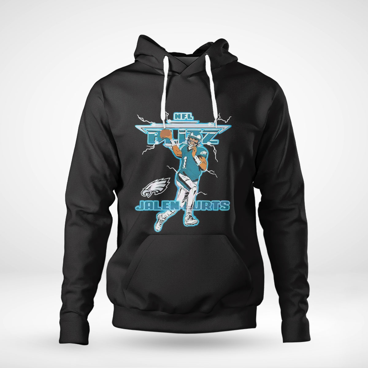 Jalen Hurts Charcoal Philadelphia Eagles Nfl Blitz Player Shirt Ladies Tee