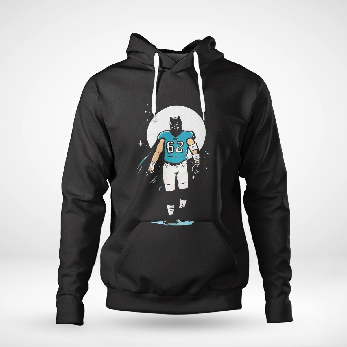 Jason Kelce Batman Under The Moon Philadelphia Eagles Shirt Ladies Tee