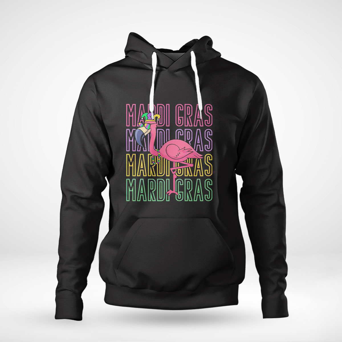 Mardi Gras Flamingo Cute Shirt Ladies Tee