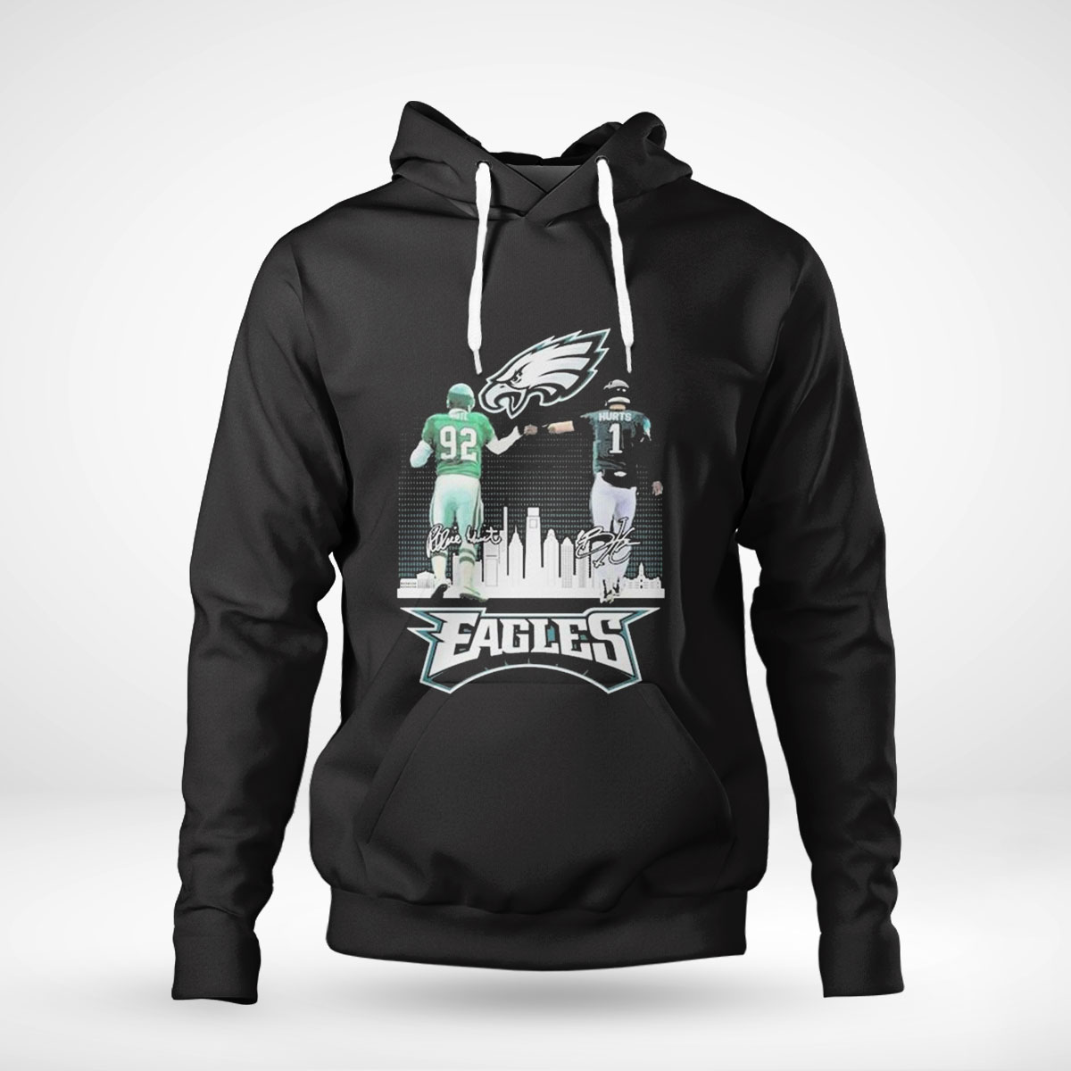 Philadelphia Eagles White And Hurts Signatures 2023 Shirt Longsleeve
