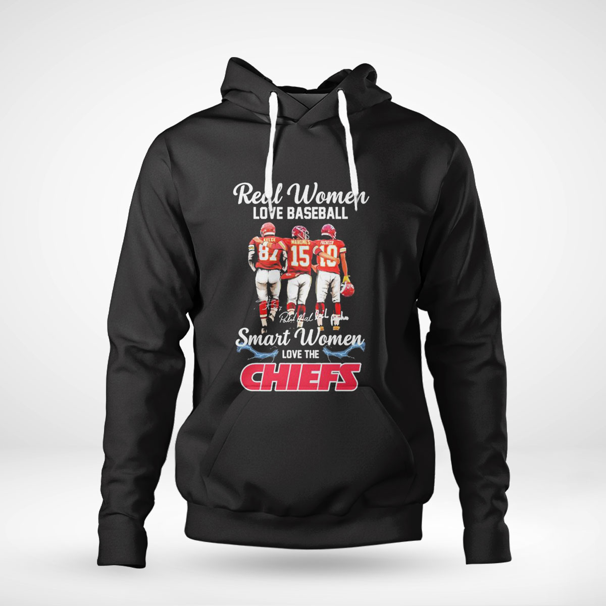 Real Women Love Baseball Smart Women Love The Chiefs Shirt Ladies Tee