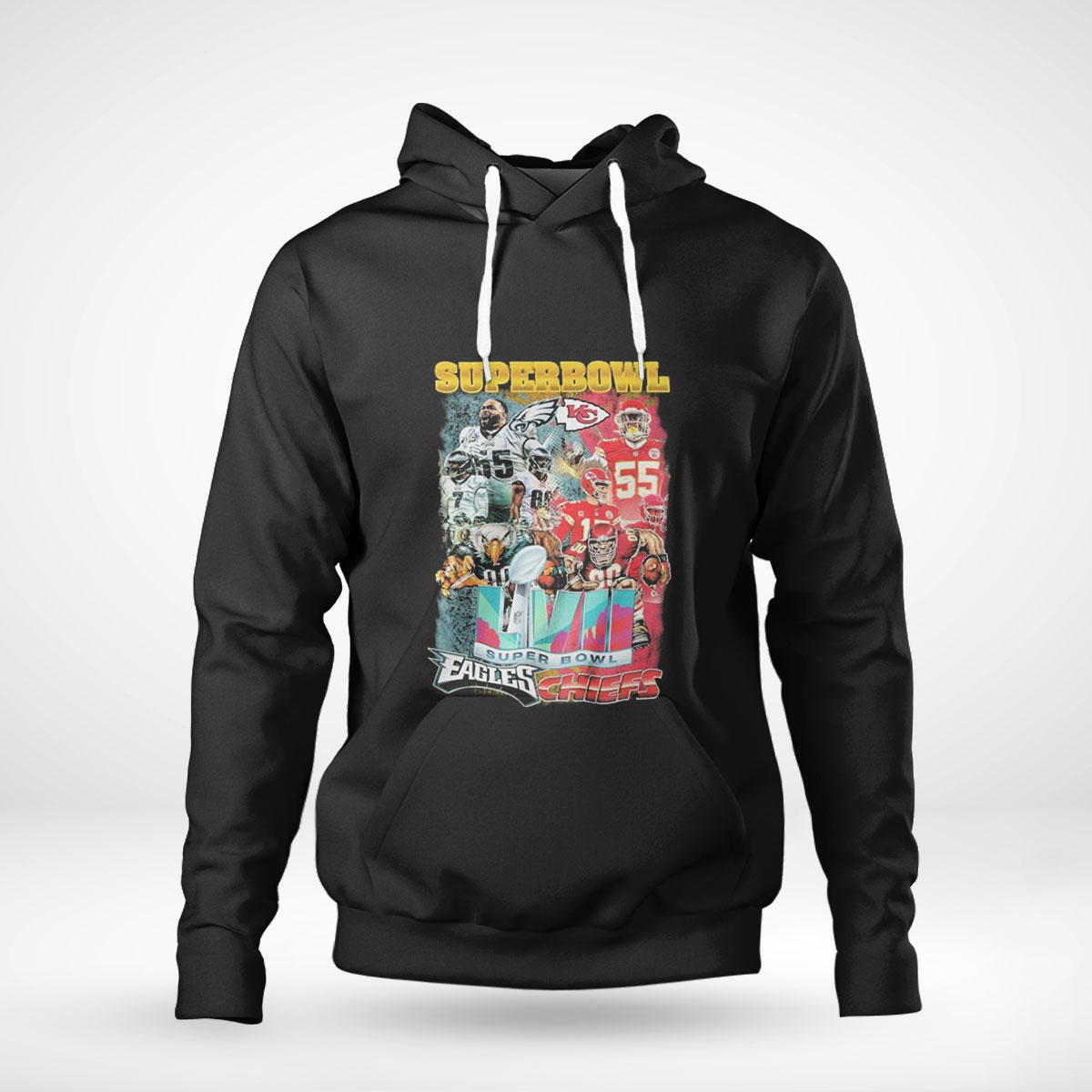 Super Bowl 2023 Football Patrick Mahomes Jalen Hurts 2 Black Qbs Start Kansas City Chiefs Philadelphia Eagles Shirt