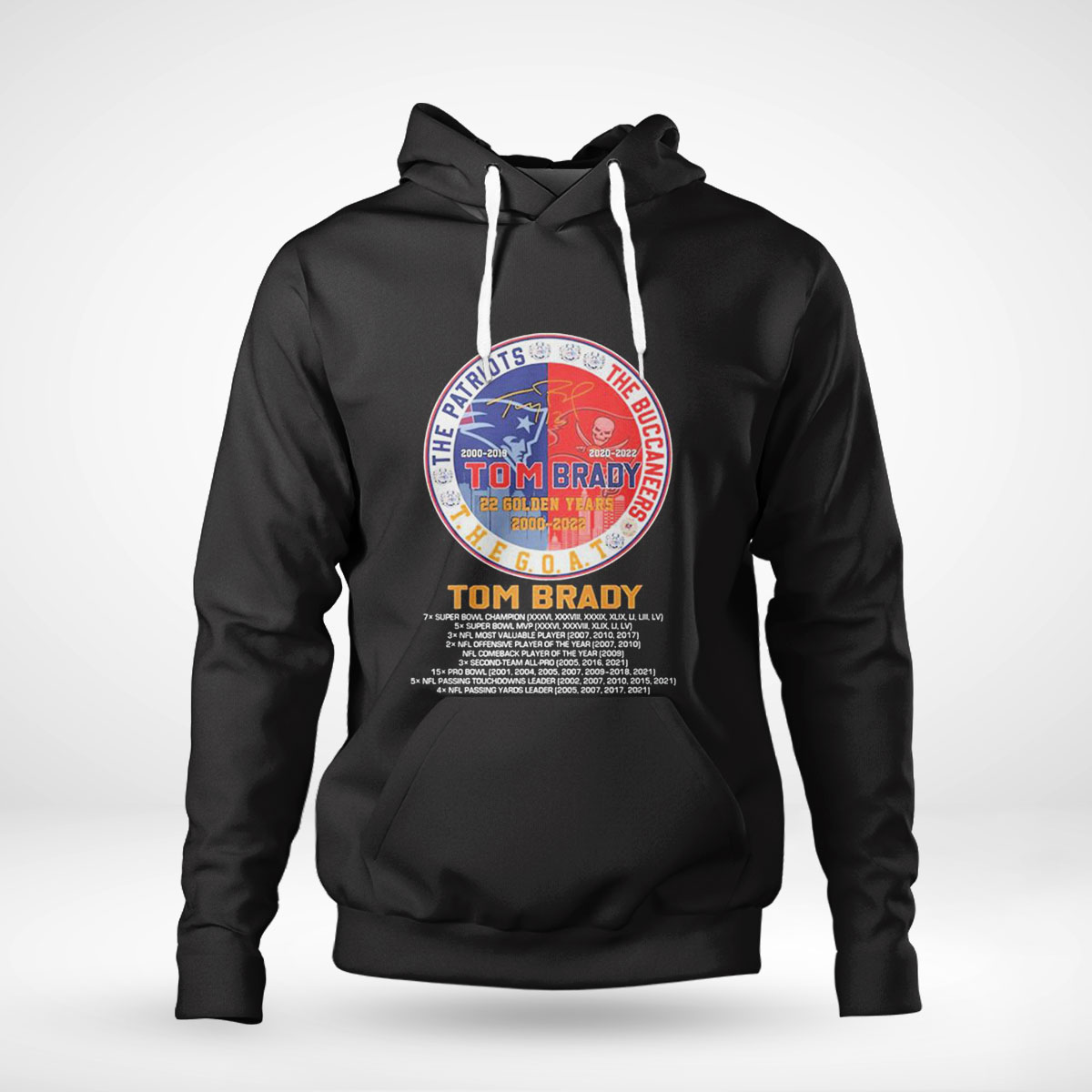 Tom Brady 22 Golden Years 2000 2022 Team Sport Shirt Ladies Tee