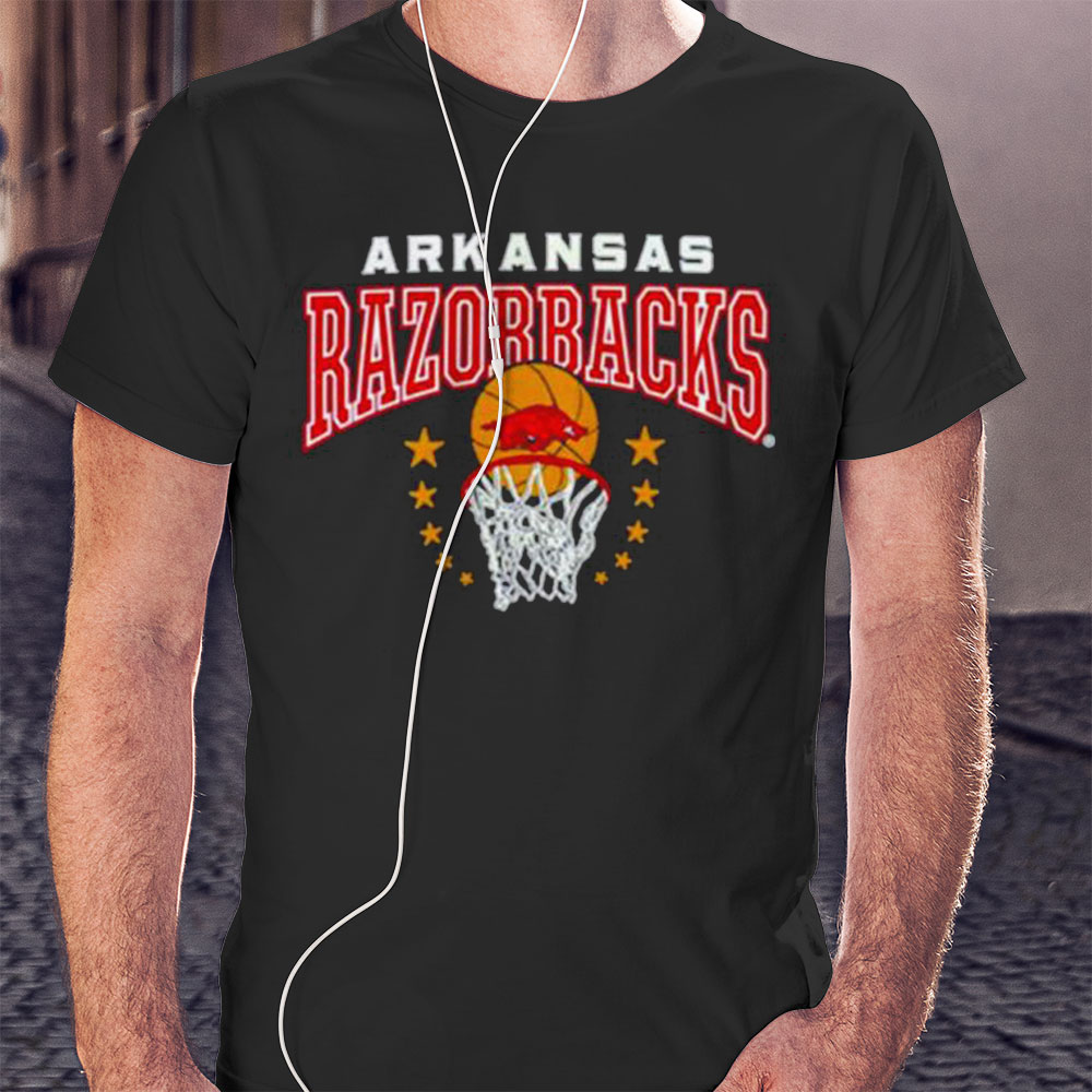 Arkansas Razorbacks Basketball Hog Star Hoops Shirt Ladies T-shirt
