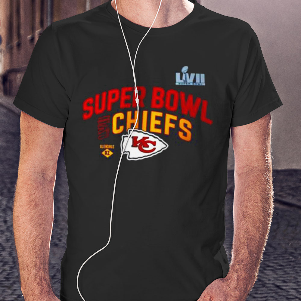 Kansas City Chiefs Nike Super Bowl Lvii Team Logo Lockup Shirt Ladies T-shirt