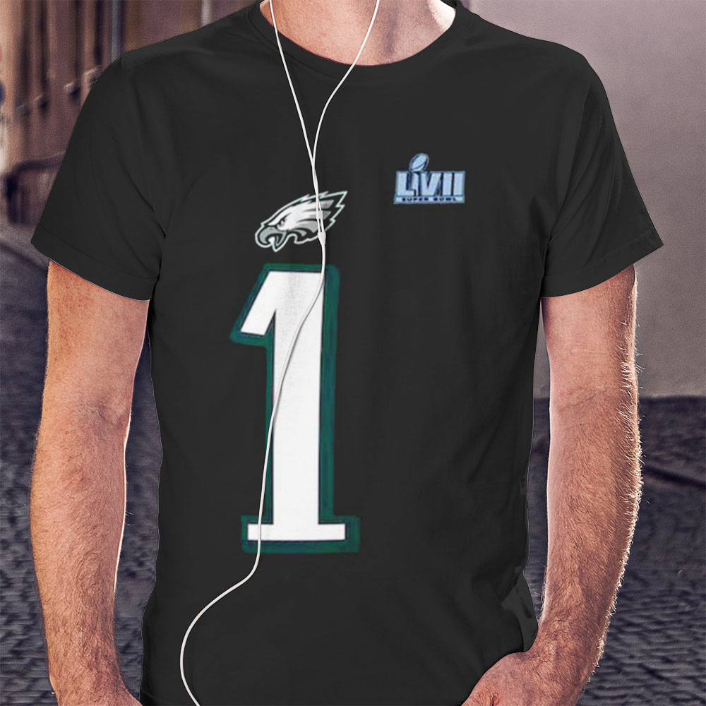 Philadelphia Eagles Jalen Hurts Nike Black Super Bowl Lvii 2023 Shirt Ladies T-shirt