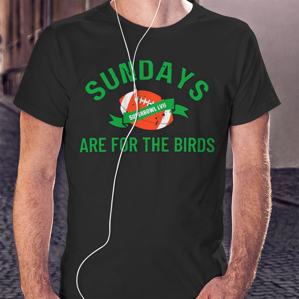 Sundays Are For The Birds Football Superbowl Lvii 2023 Football Shirt Ladies T-shirt