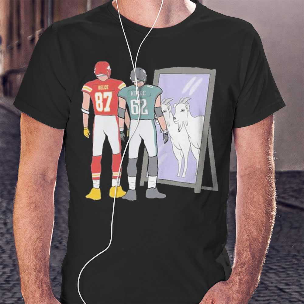 Travis Kelce And Jason Kelce Mirror Goats Shirt Ladies T-shirt