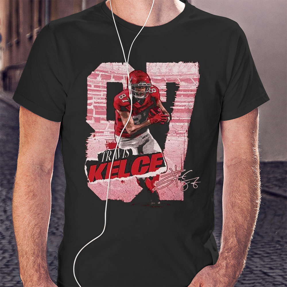 Travis Kelce Kansas City Chiefs Rough Signature Shirt Longsleeve