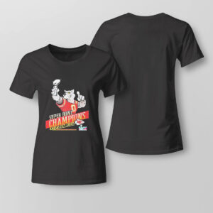 Lady Tee KC Wolf Trophy Super Bowl Champions Kansas City Chiefs T Shirt