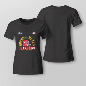 Lady Tee Kansas City Chiefs Super Bowl Lvii Champions Football Helmet T Shirt
