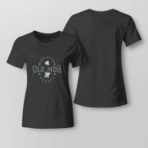 Lady Tee Ole Miss Rebels Lucky Shamrock St Patricks Day T Shirt